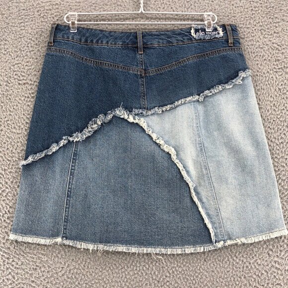 Ella Moss Blue Denim Mini Skirt - Picture 5 of 12